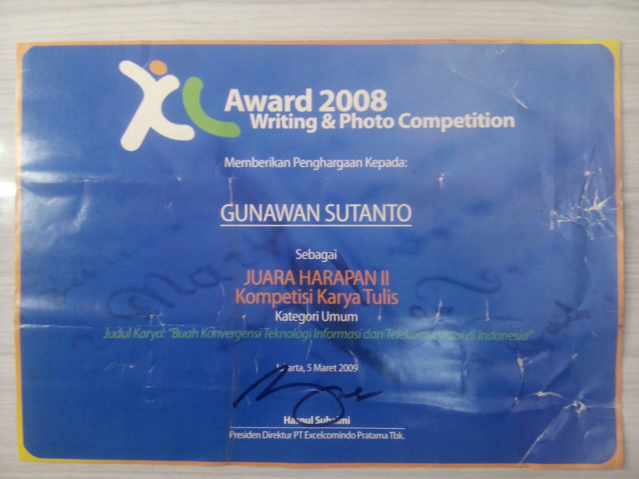 XL Award 2008 Gunawan Sutanto